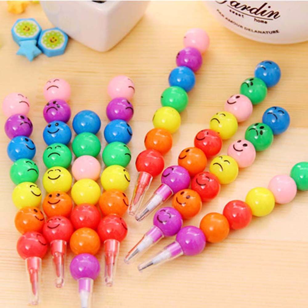 Crayons Art Supplies for Kids Pastel Pen Drawing Set Stationery Smiley Face Crayons Kawaii School Supplies Drawing
