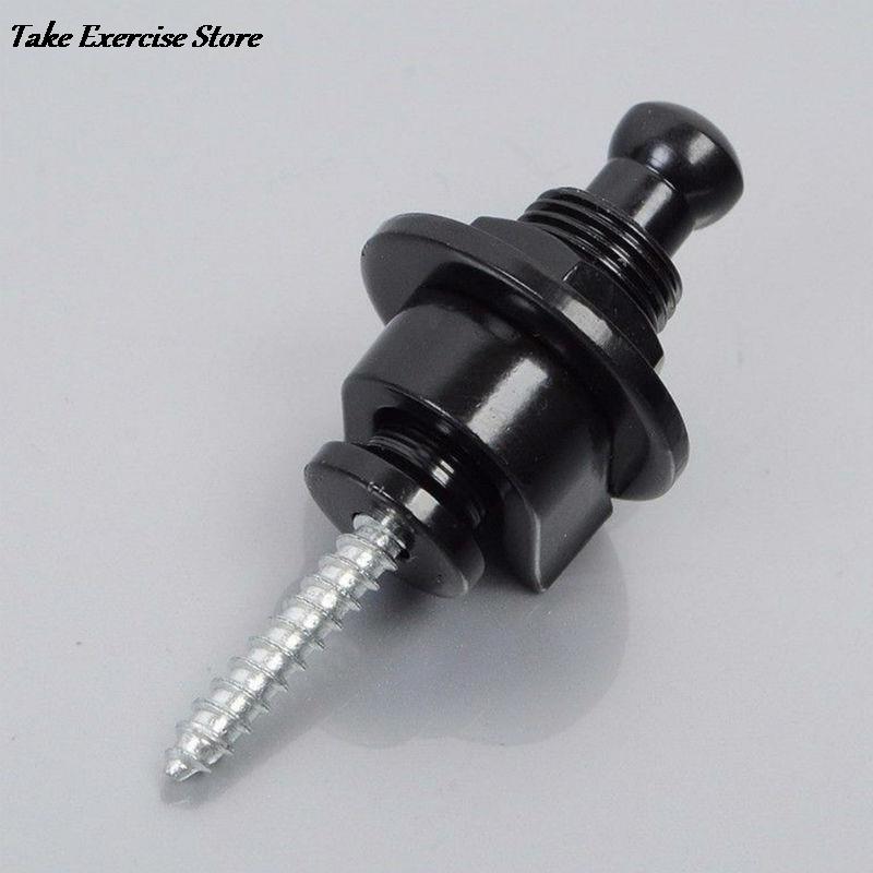 ! Guitar Strap Lock Strap Lock Straplock Knop Voor Akoestische Elektrische Basgitaar Strap 3 Kleuren Guitarra: Black
