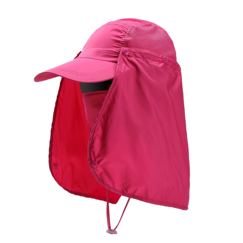 Sun Hat Sun Caps Flap Hats Summer Men Women Sun Visor Cap Folding Removable Neck Face Mask Head: MR