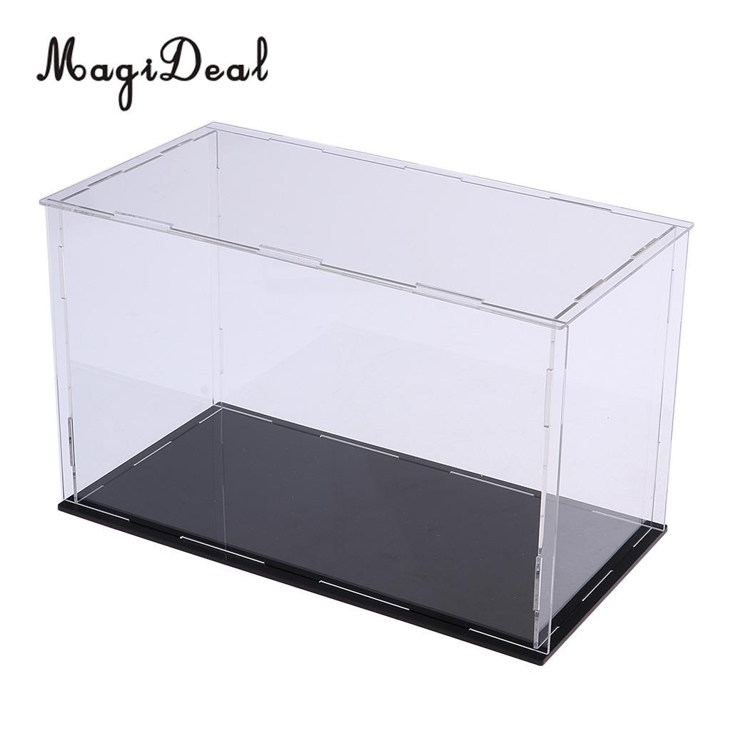 MagiDeal transparent Acryl Vitrine Tablett Staubdicht Lagerung Zeigen Kasten 23x11x11cm