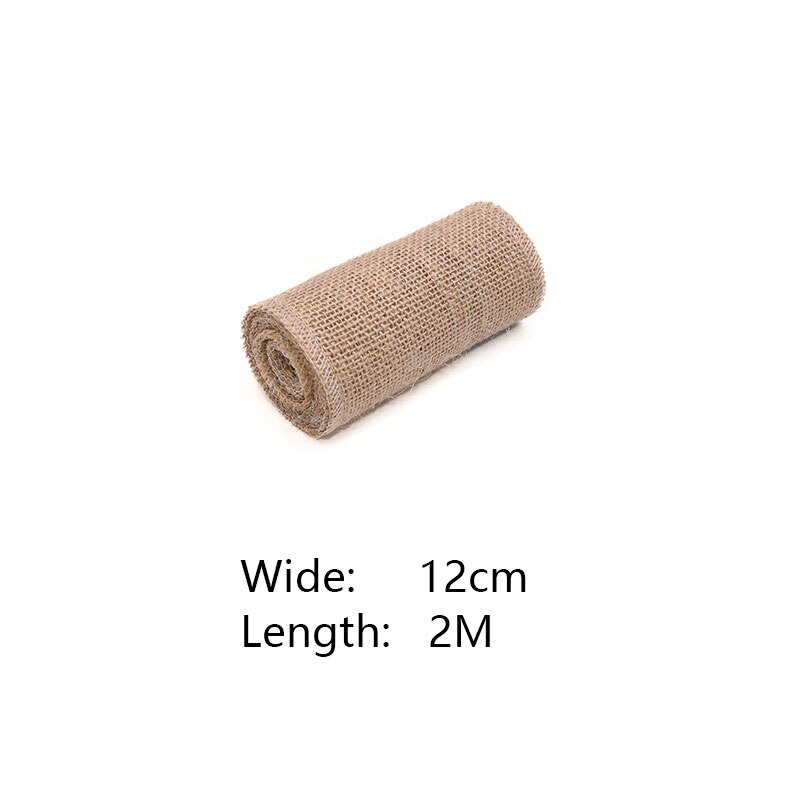 Säckväv band jute band 30cm naturligt vintage jute rep för att slå in rustikt dekorativt julband gör-det-själv heminredning: 12cm