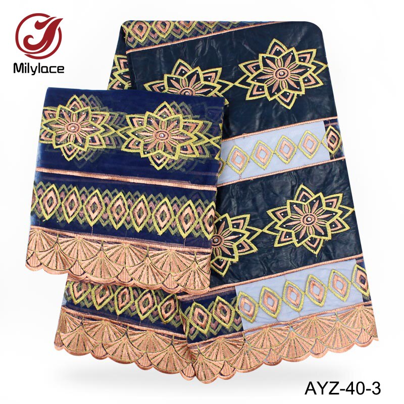 Latest Plaid Tie-dye Bazin Cotton Fabric African Style Cotton Fabric for Daily Clothing LBZ-19