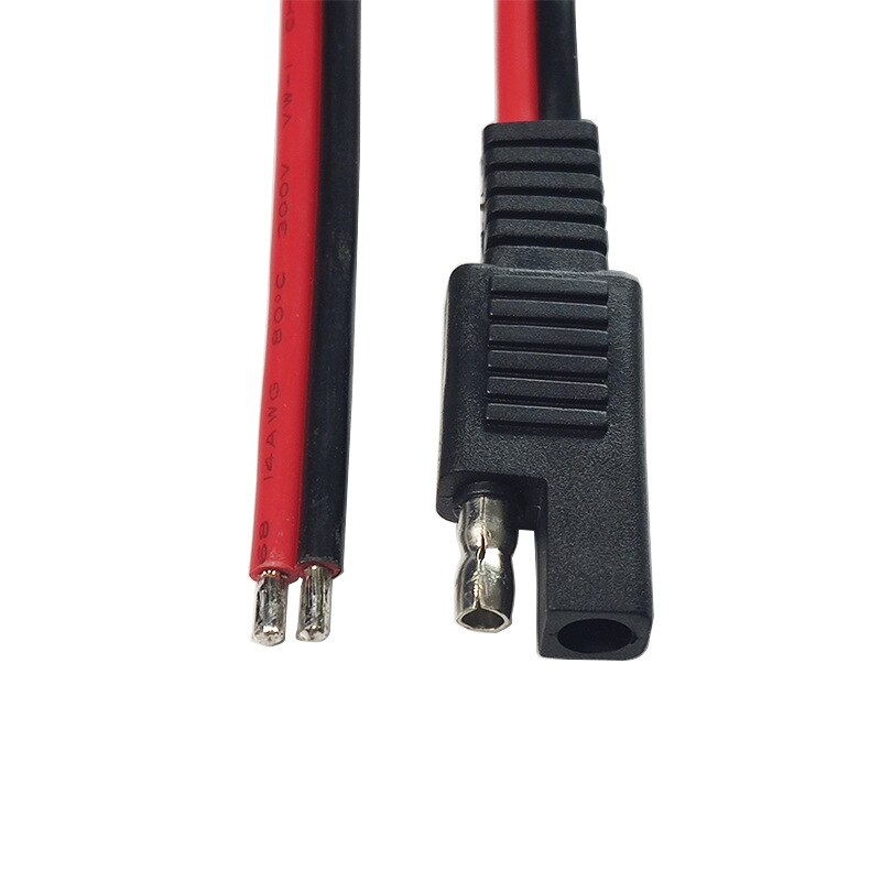 Uds 15CM SAE 2 Pin rápido conector desconectar macho 14AWG SAE Cable de extensión Cable arnés de alambre para la motocicleta generador de Panel Solar