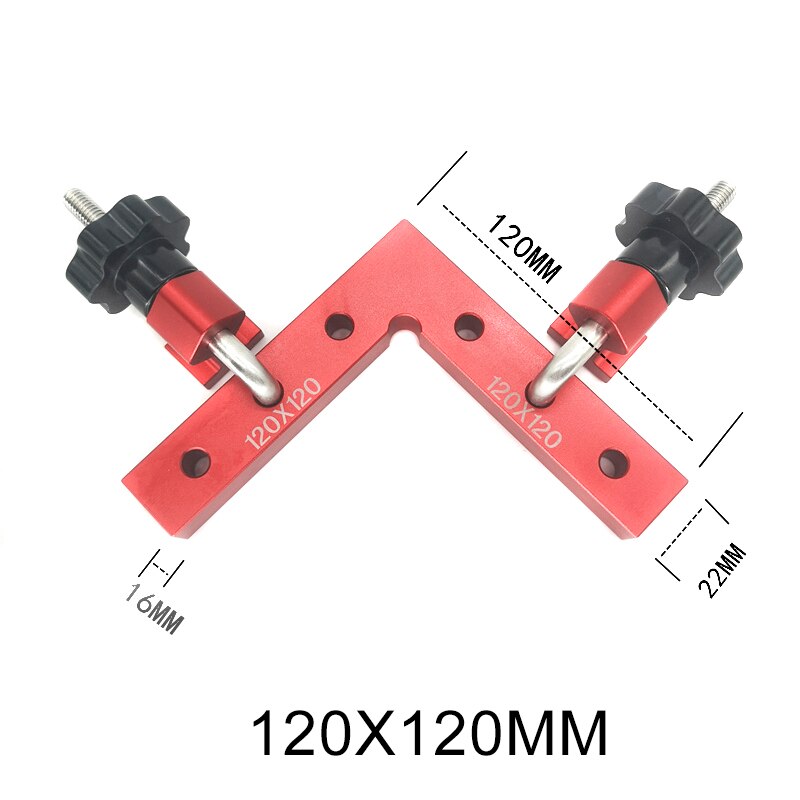 Woodworking Right-angle Ruler Set 90 Degrees L-Shaped Fixture Positioning Clamps Splicing Board Positioning Ruler MSU88: 120x120mm