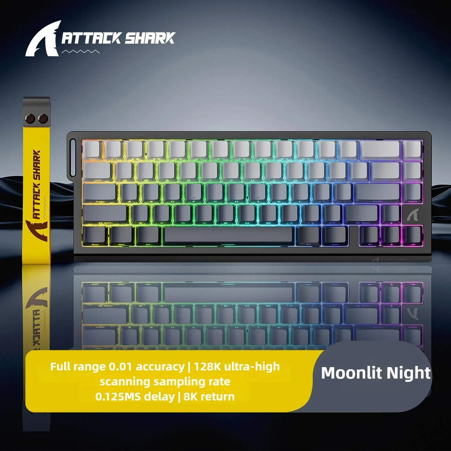 ATTACK SHARK X68HE Magnetyczna klawiatura mechaniczna 8K Low Delay E-Sports Gaming Keyboard RGB 0.01mm RT Accuracy PC Akcesoria Prezent: BRĄZOWA