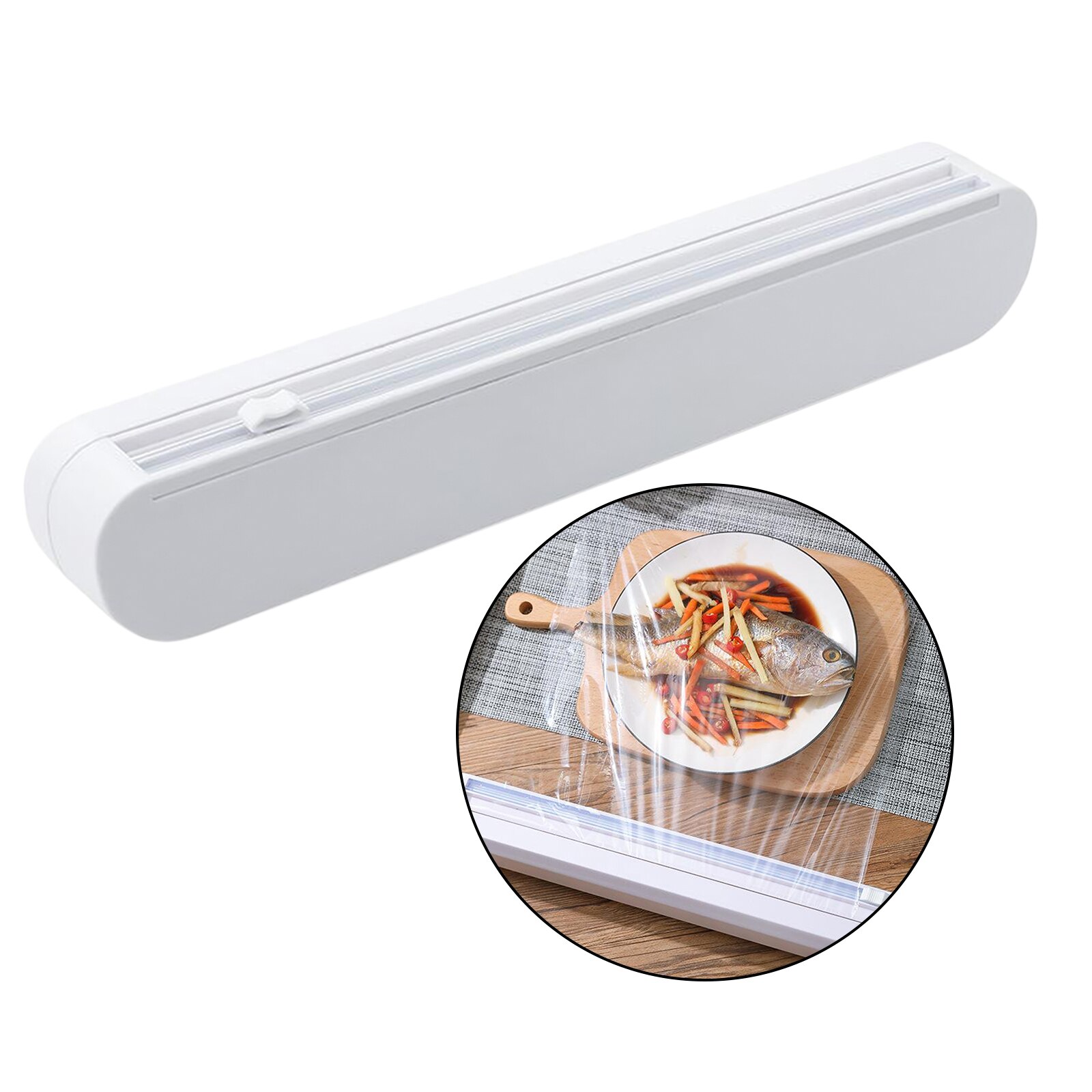 Diy Vershoudfolie Opslag Houder Restaurant Plastic Cutter Te Snijden Keuken Afdichting Eten Wrap Dispenser Cutting Doos