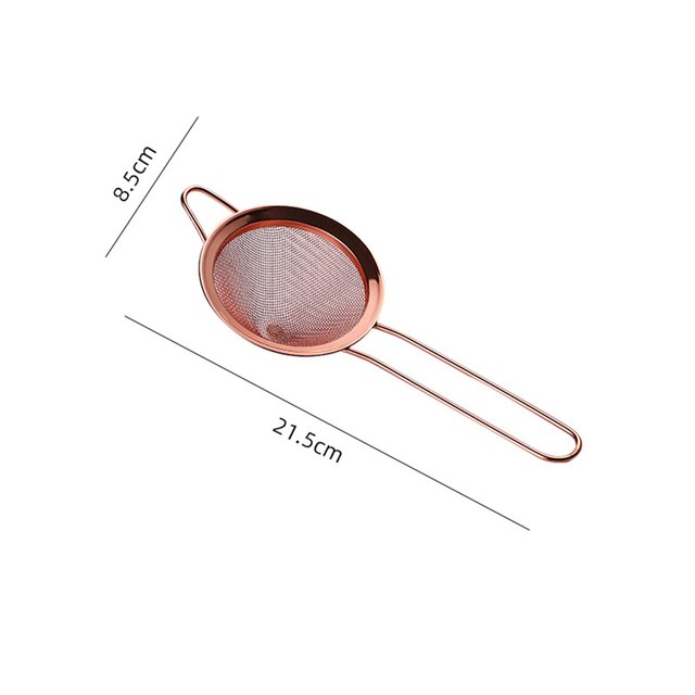 Stainless Steel Cocktail Fine Strainer Conical Mesh Tea Infuser Mesh Strainer Tea Strainers Food Mesh Strainers Practical Tool: rose gold