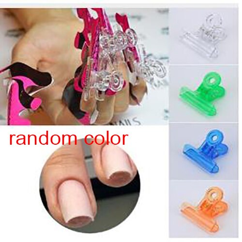 Ongles-embouts d'extension-accessoire Salon-outil fibre de verre Uv-Gel-construction acrylique français-manucure: 1 pc clip