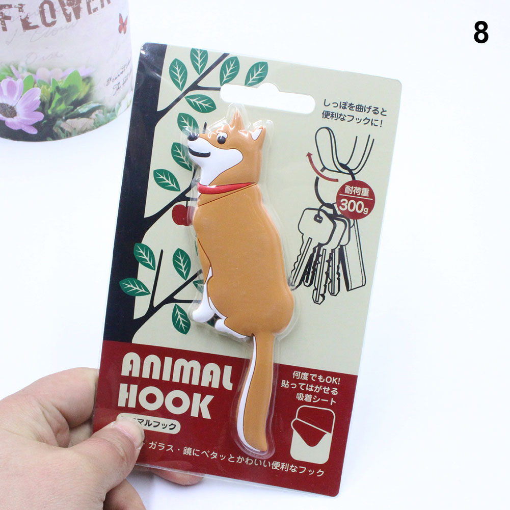 Hameçons animaux dessin animé en vogue | 1 pièce, pâte de réfrigérateur, décoration de maison Portable mignonne MDD88: 8