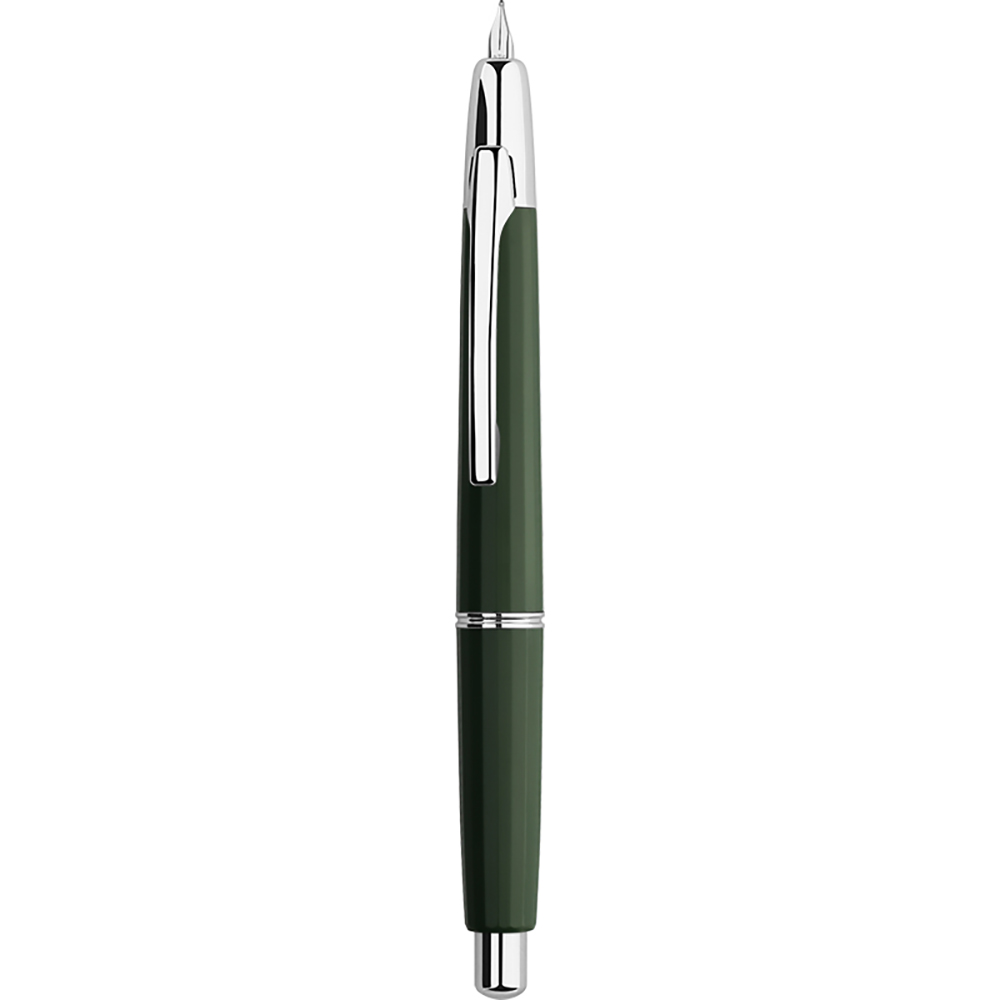 Majohn A2 Press Fountain Pen Extra Fine Nib, Retractable Resin Ink Pen with Converter Writing Pen Set: light green