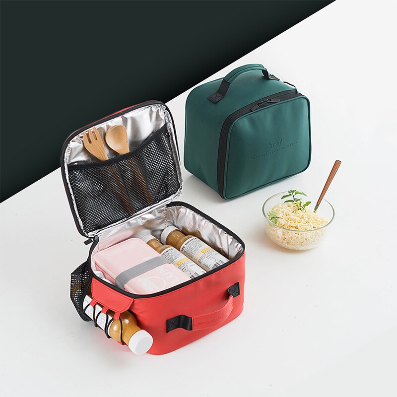 Sereqi novo portátil isolado quente ou saco térmico comida piquenique saco, feminino crianças masculino coleção de alimentos viagem acessórios