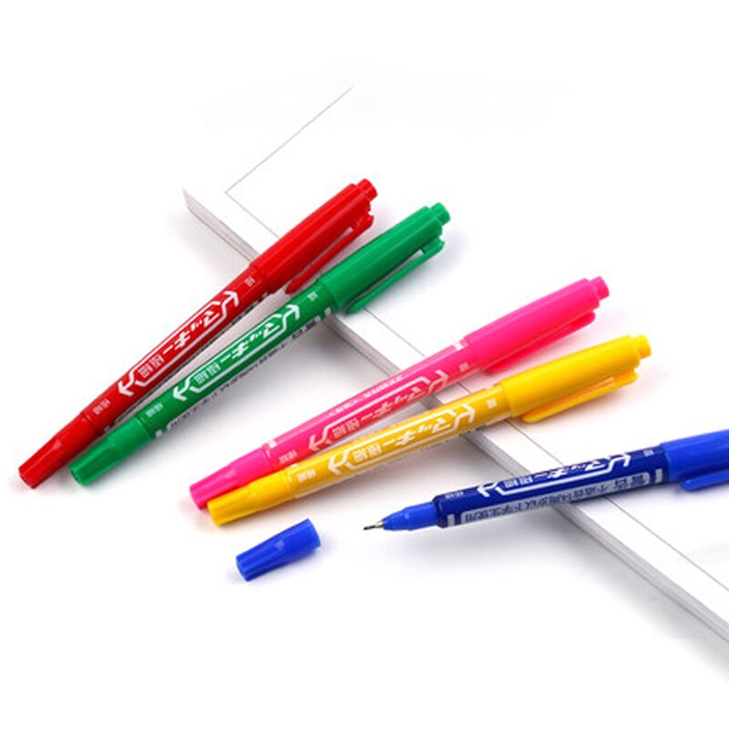 12 pièces Zèbre Huileuse Petite bicéphale Marqueur Stylo MO-120-MC à séchage Rapide Stylo N'est Pas de Décoloration, et Non toxique