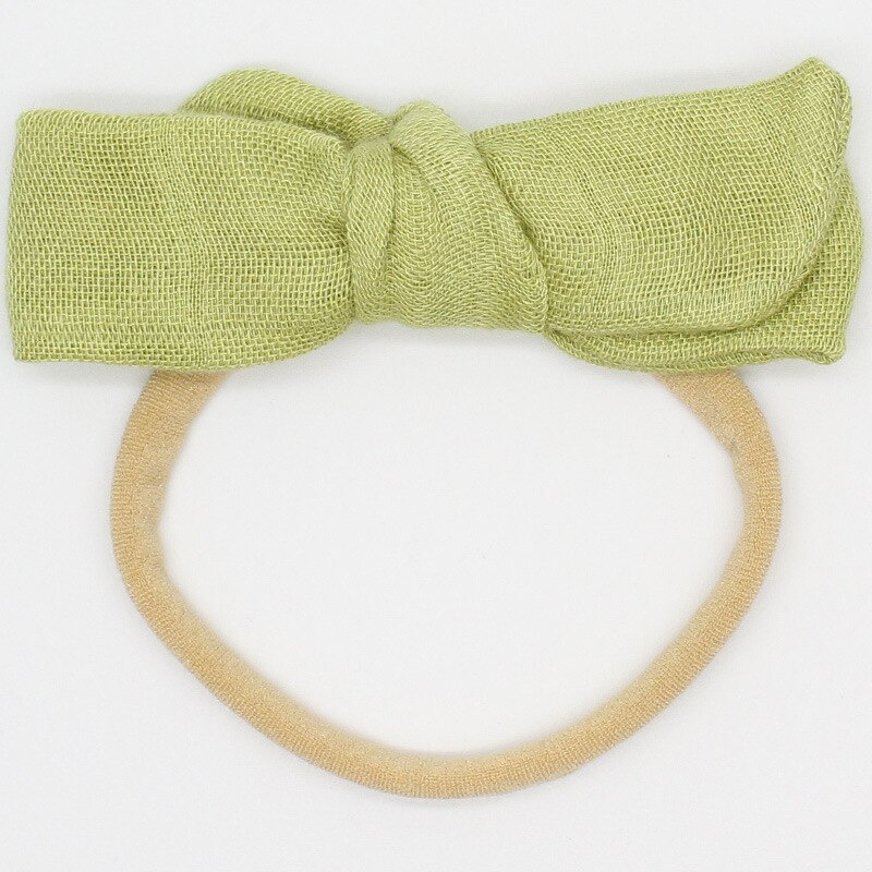 Baby Girl Headbands Newborn Headband Baby Headbands Nylon Infant Baby Bows Baby Girl Hair Accessories: Green-T