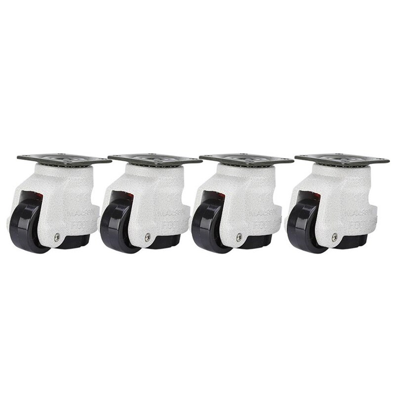 4 Pcs Retractable Leveling Casters Industrial Machine Swivel Caster Castor Wheel for Office Chair Trolley 330 Lbs Capacity GD-40