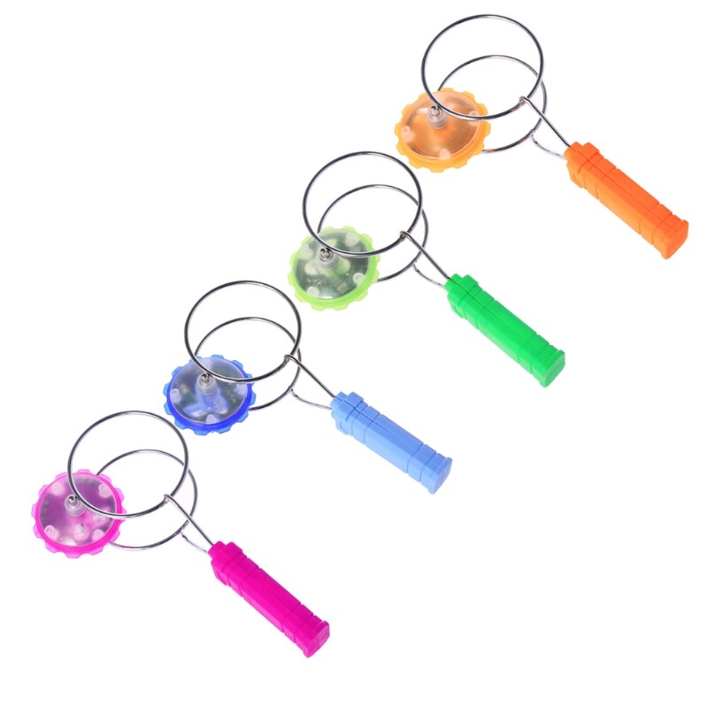 Magnetische Kreisel Rad Magie Spinnen LED Bunte Licht Kreisel Yoyo Spielzeug freundlicher 203E