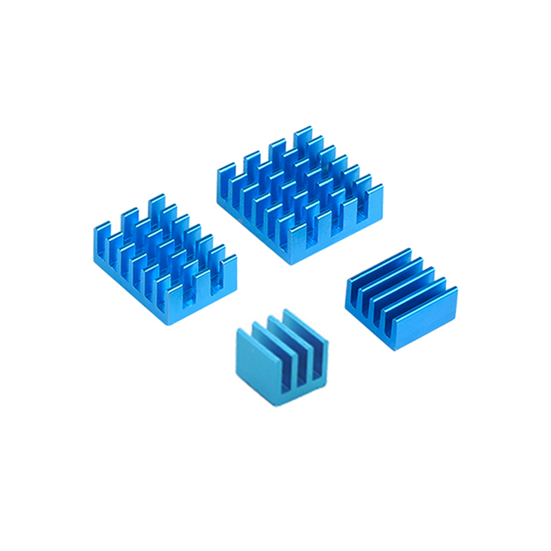 Raspberry Pi 4, radiateur en aluminium et cuivre, ensemble de refroidissement avec coussin thermique à l&#39;arrière pour Raspberry Pi 4B, 10 pièces/lot
