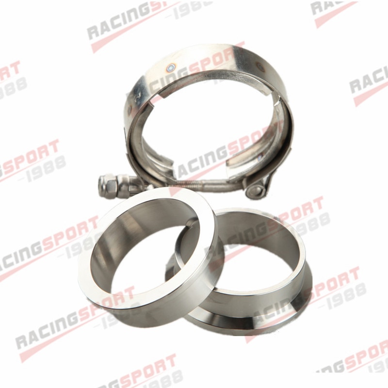 1.5" V-Band Vband Clamp CNC Stainless Steel Flange Flanges Kit Turbo