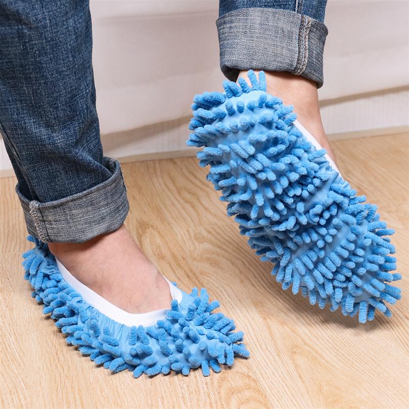 6Stck Mikrofaser Boden Staub Reinigung Hausschuhe Faul Wischen Schuhe haushalt reinigung werkzeuge Boden Reinigung Faul Schuh Abdeckungen Staub