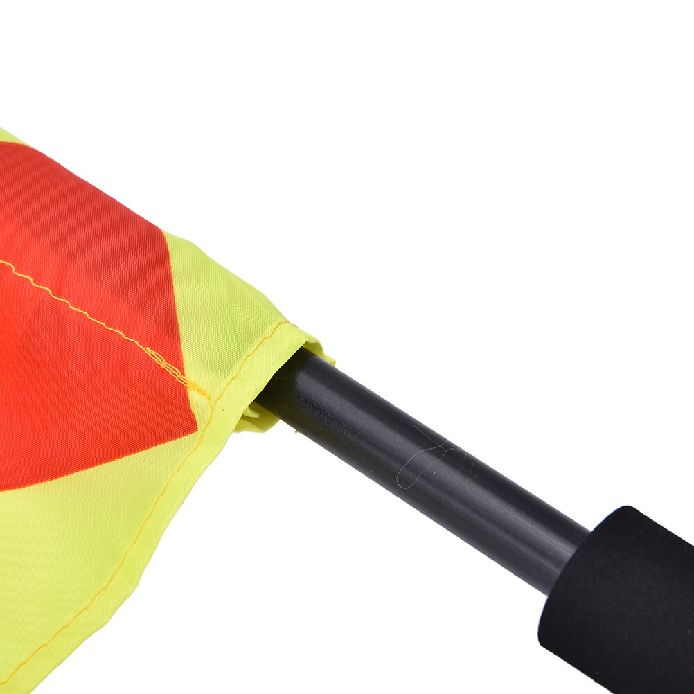 Scheidsrechter Voetbal Vlag Fair Play Sport Match Voetbal Grensrechter Vlaggen Scheidsrechter Apparatuur + Draagtas