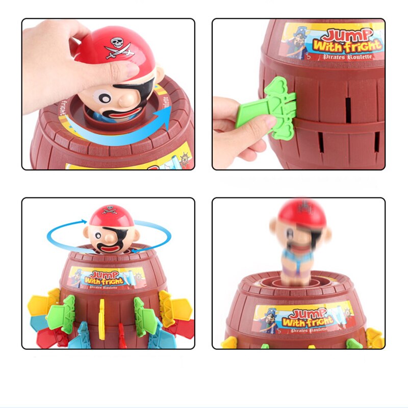 Children Tricky Pirate Barrel Games Multiplayer Two-Player Tiktok Lucky Stab Pop Up Games Funny Novelty Kids Gadget Jokes Game