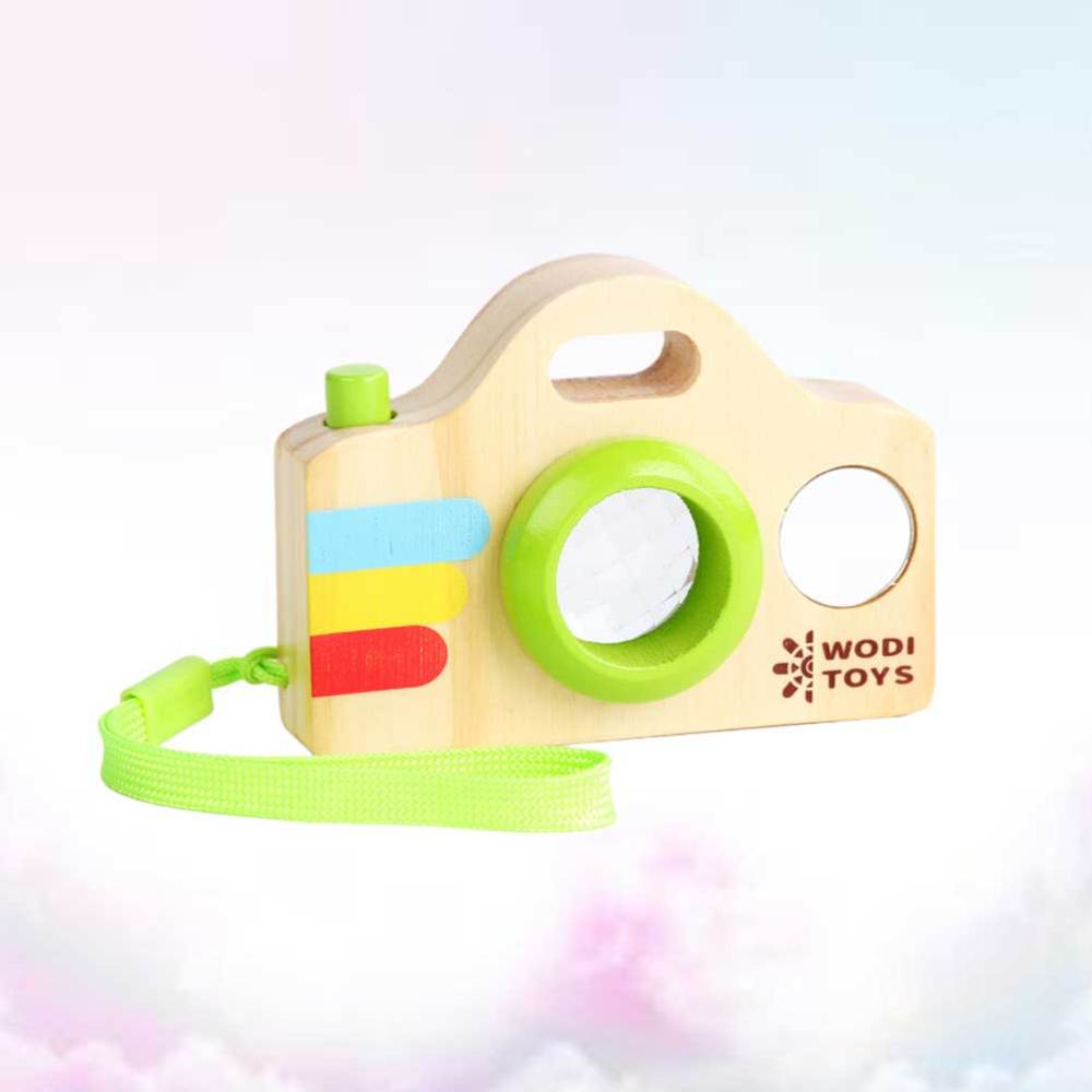 1Pc Caleidoscopio Giocattolo Caleidoscopio di Legno A Forma di Macchina Fotografica Caleidoscopio di Apprendimento Precoce Del Giocattolo per Bambini Giocattolo Educativo per I Bambini A Casa Childr