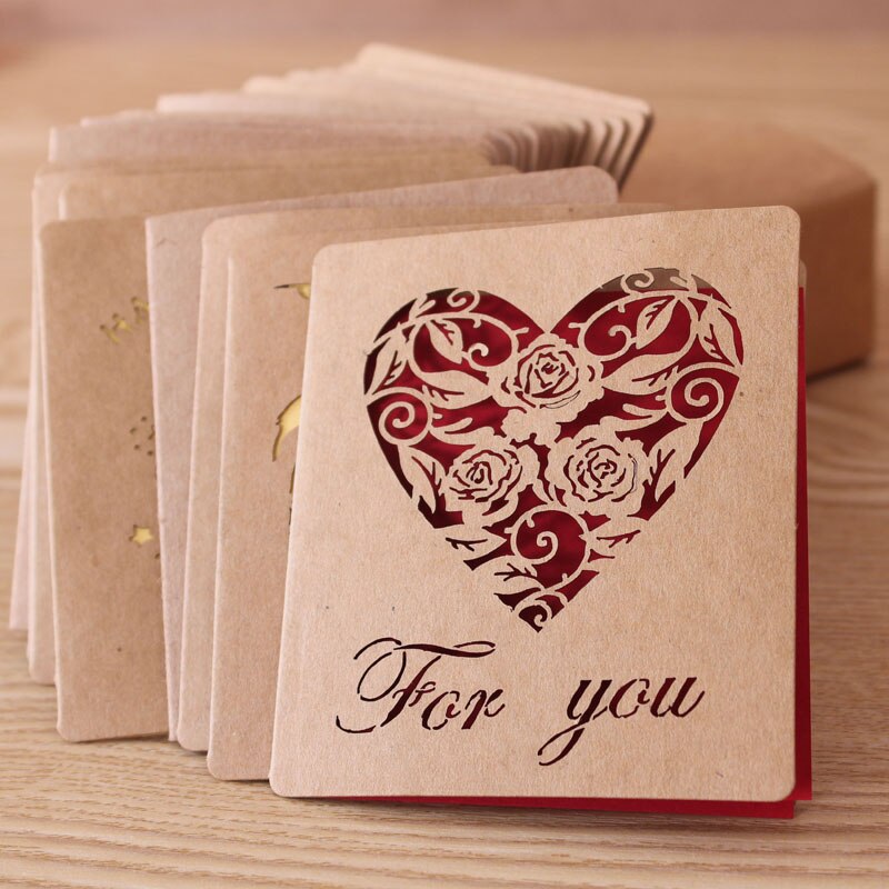 Small kraft greeting card birthday card festival card