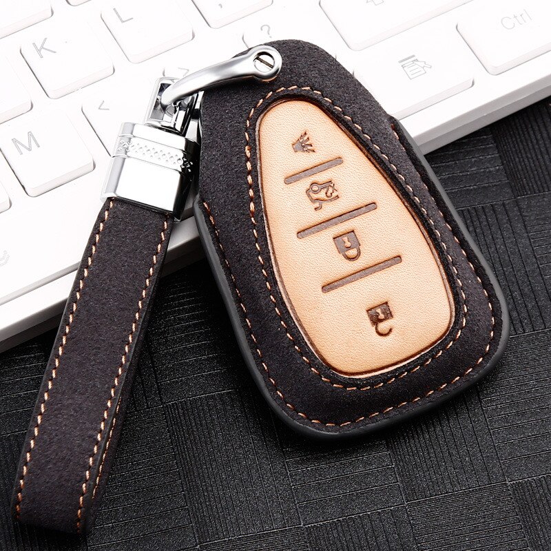 leather Car Key Cover Case For Chevrolet Cruze Spark Camaro Volt Bolt Trax Malibu Accessories