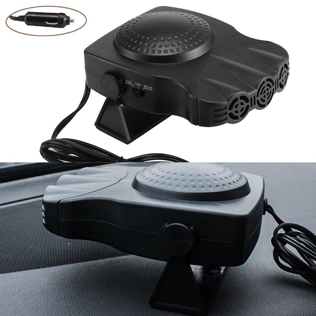 2 In 1 12V Car hearter Portable Car Interior Electric Heater Fan Defroster Vehicle Demister 150W