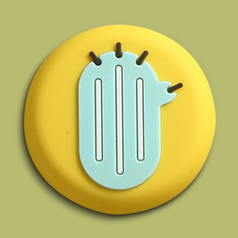 Criativo pvc macio ímã geladeira adesivo dos desenhos animados bonito redondo estéreo animal silicone geladeira ímã ferramenta de cozinha decoração: E