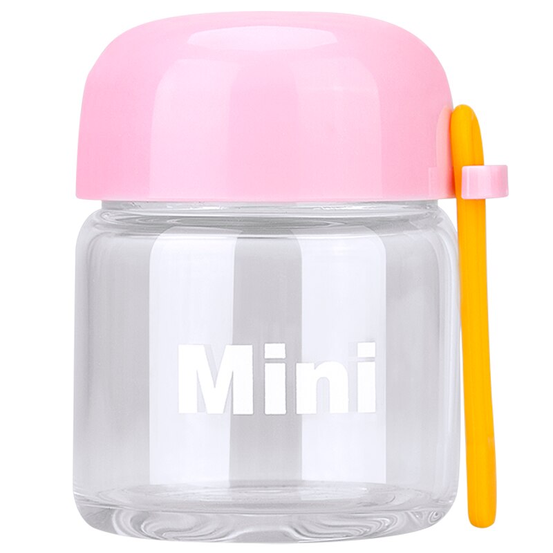 150ml små glasvandflasker bærbare søde mini varmebestandige vandbæger til børnestuderende drikkeflaske med håndtovskopper