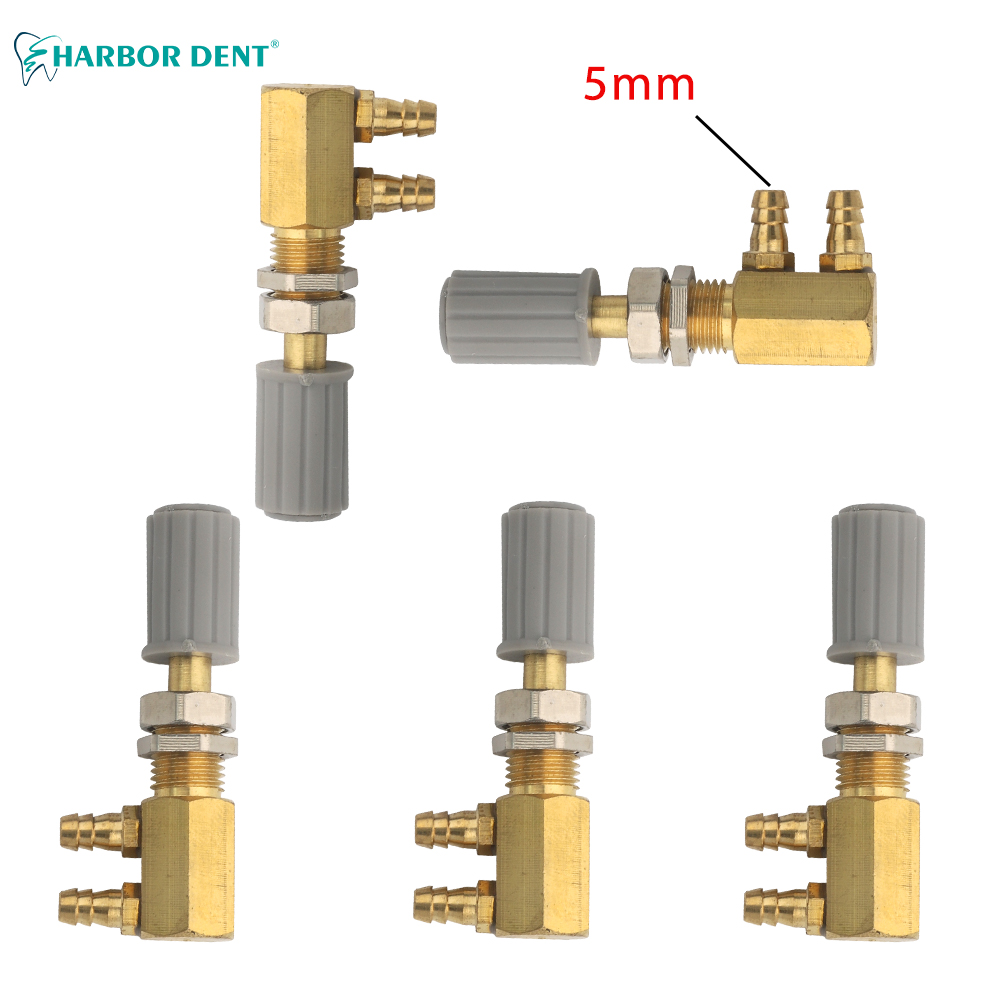 Regulador Dental de válvula de Control de agua, repuestos de cobre, accesorios de unidad de turbina, repuesto de 5mm/3mm, 5 uds.: 4