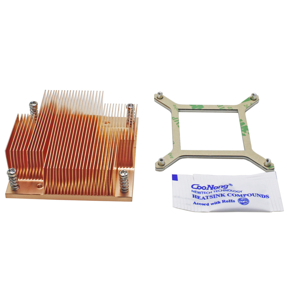 1U Server CPU-Kühler Kupfer-Kühlkörper für Intel Steckdose G PGA 988 989 Handy, Mobiltelefon Prozessor Serie passiv Kühlung