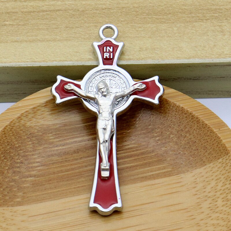 Heymamba Katholieke Inr Jesus Cross Hanger Religieuze Legering Kruisbeeld Sleutelhanger Kerk Muur Kruisen Wandmontage Jezus Figuur: Style 1
