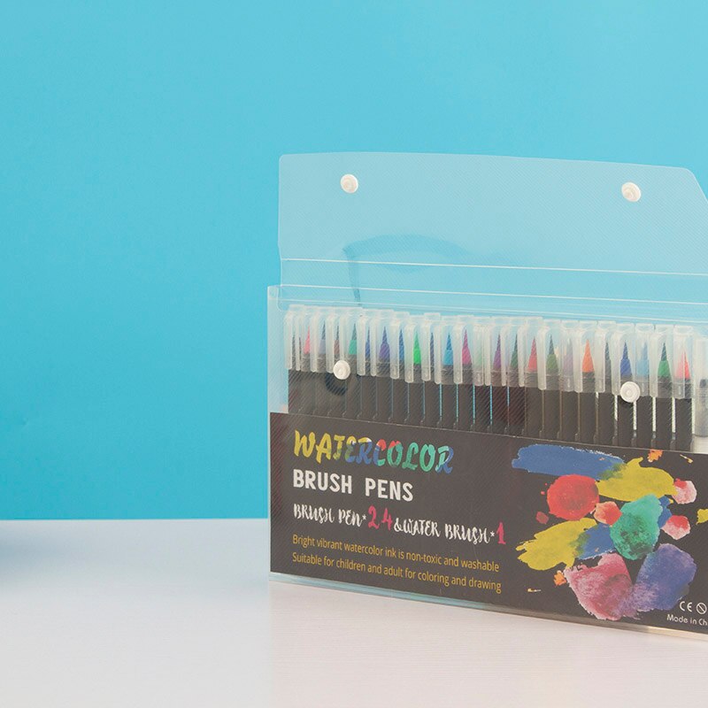 20/24/48 RealBrush Pens 0.4-2 MM Brush Watercolor Pens Drawing Coloring Books Manga Calligraphy Art Supplies Stationery: 24 colors
