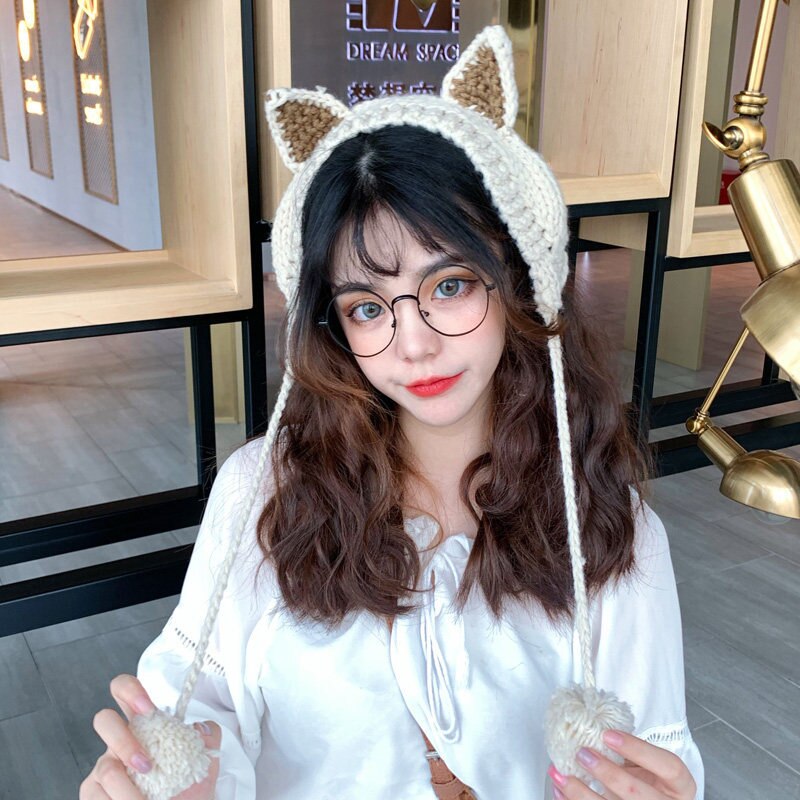 Mode Kikker Hoed Mutsen Gebreide Winter Hoed Effen Hip-Hop Skullies Gebreide Muts Cap Kostuum Accessoire Warm Winter motorkap: 15