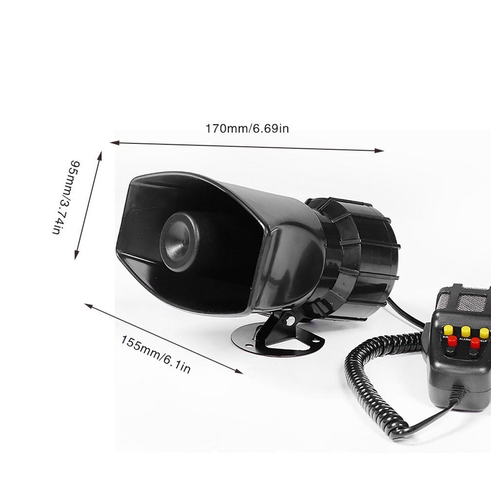 HW-1007B Motorcycle Speaker Mouth 7 Tone 12v100w Shouting Speaker Practical Accessories