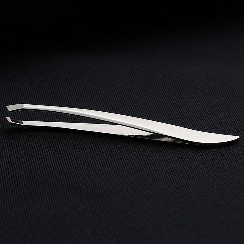 Pro Angled Slanted Eyebrow Tweezers Stainless Steel Face Hair Removal Eye Brow Trimmer Eyelash Clip Tweezers Beauty Makeup Tools