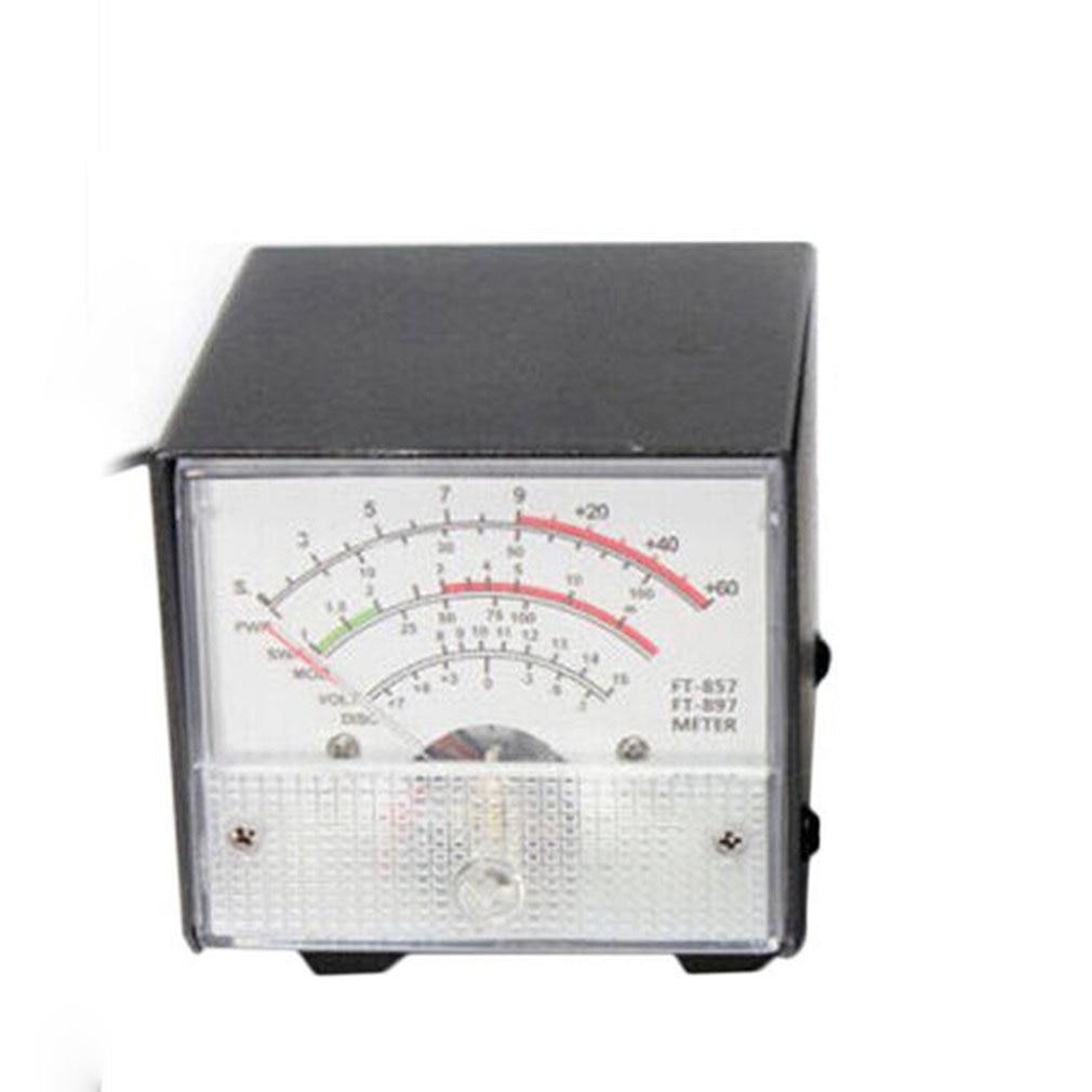 External S Meter SWR Power Meter For FT-857 FT-897 Practical Receive Emission Display Metal Case Cover SWR Meter: White