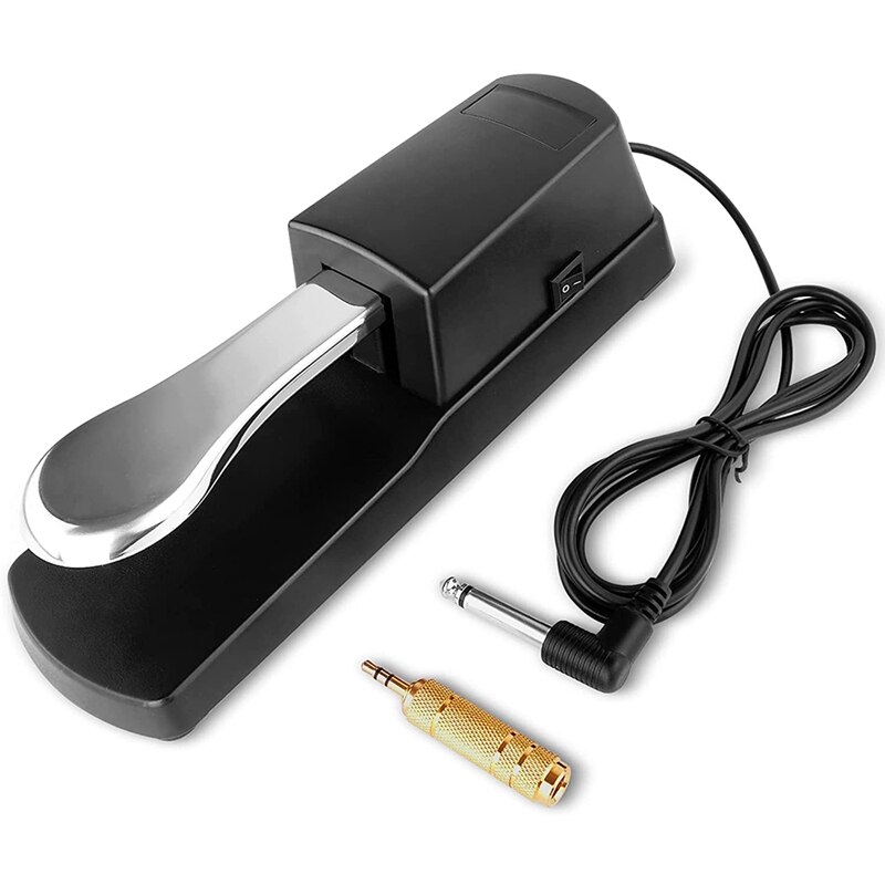 Sustain Pedal For Keyboard, Piano Sustain Pedal Universal Damper Foot Pedal , With 6.35Mm To 3.5Mm Stereo Audio Adapter: Default Title