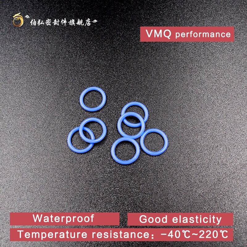 Blue Silicone rubber O-Ring Thickness 1.5mm Ring Seal Silicon Sealing O-rings VMQ Washer oring set Assortment Kit Set O Ring