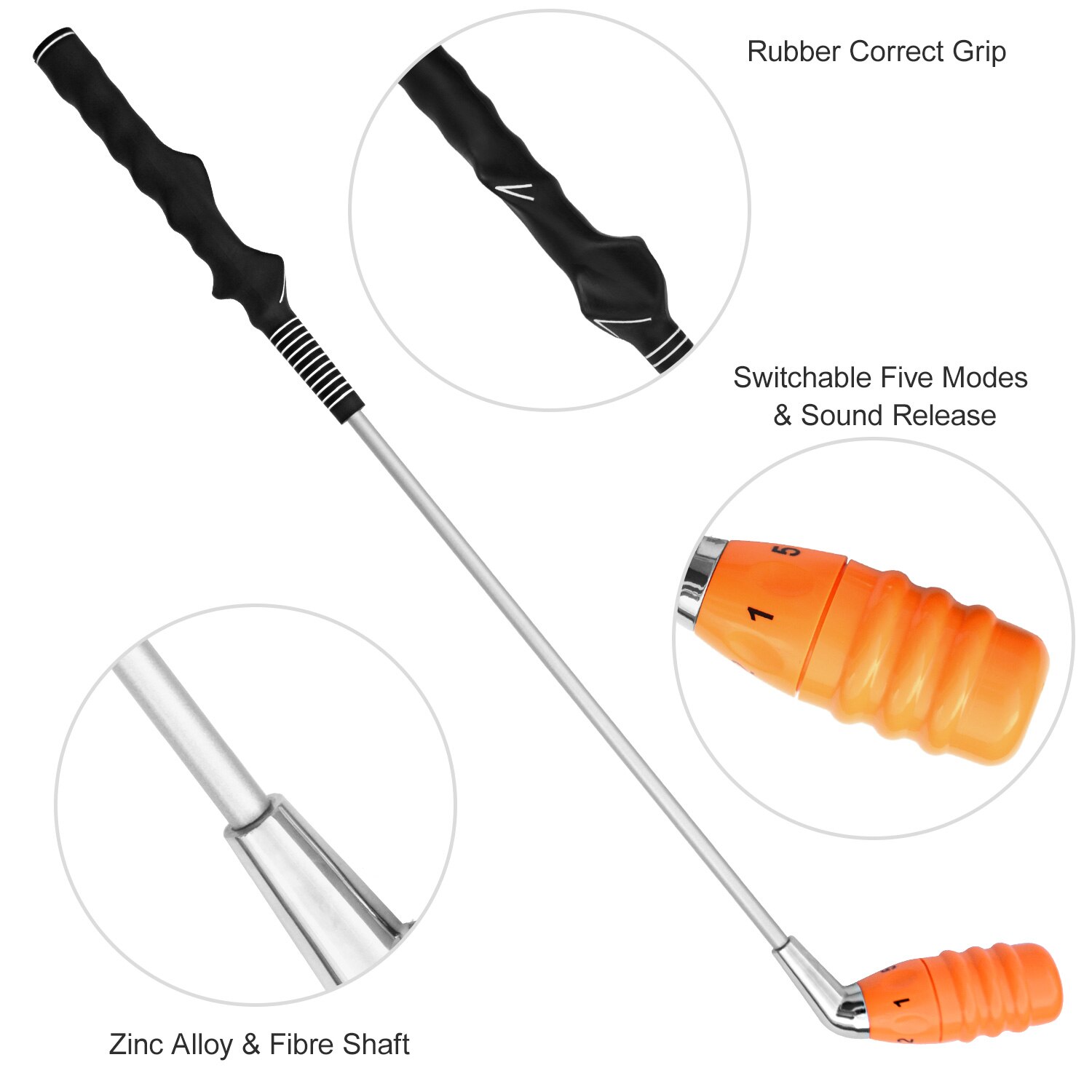 Golf Swing Trainer with Sound Golf Alignment Stick Golf Practice Training Aid Golf Accessory