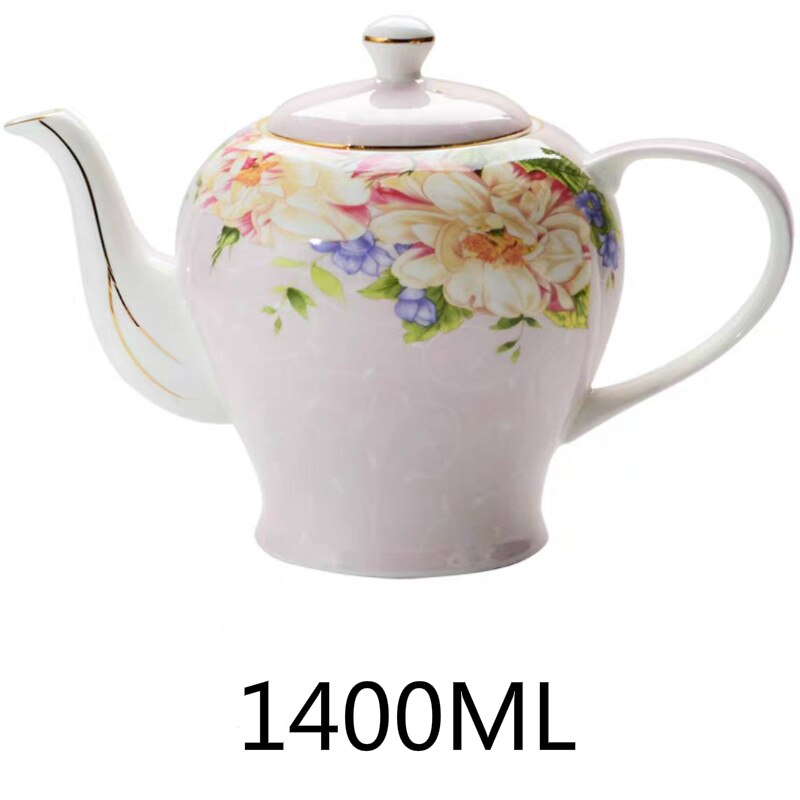 Bone China Theepot 400Ml/900Ml/1400Ml Keramische Thee Pot Set High Grade Porselein Waterkoker Grote capaciteit Theepot Voor Huwelijkscadeau: 04