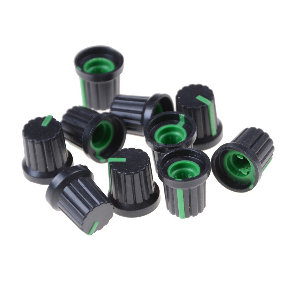 10Pcs Potentiometer Switch Knob Cap Hole Dia 6mm Volume Control Rotary Knob Cap