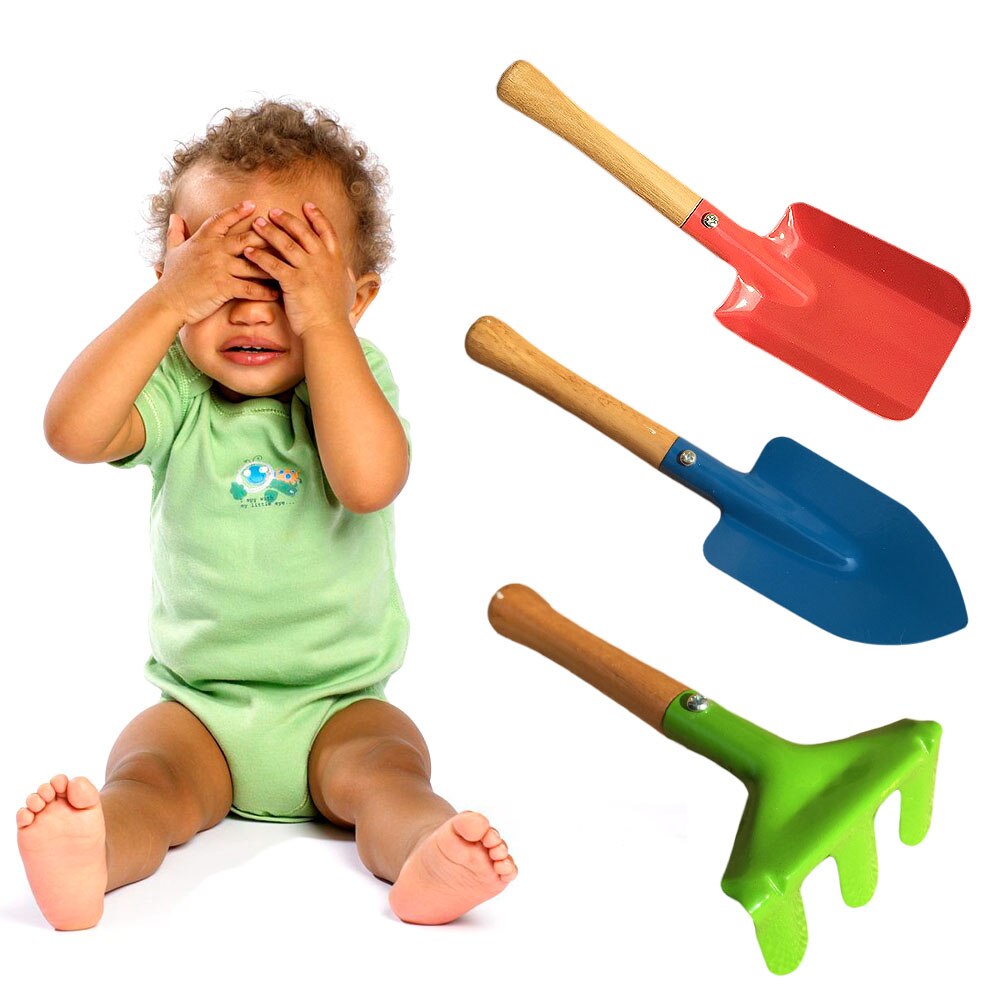 3 Stuks Kids Mini Zomer Strand Zand Schoppen Spelen Speelgoed Set Kids Kinderen Seaside Zand Schop Water Speelgoed Tuin Plant gereedschap Set