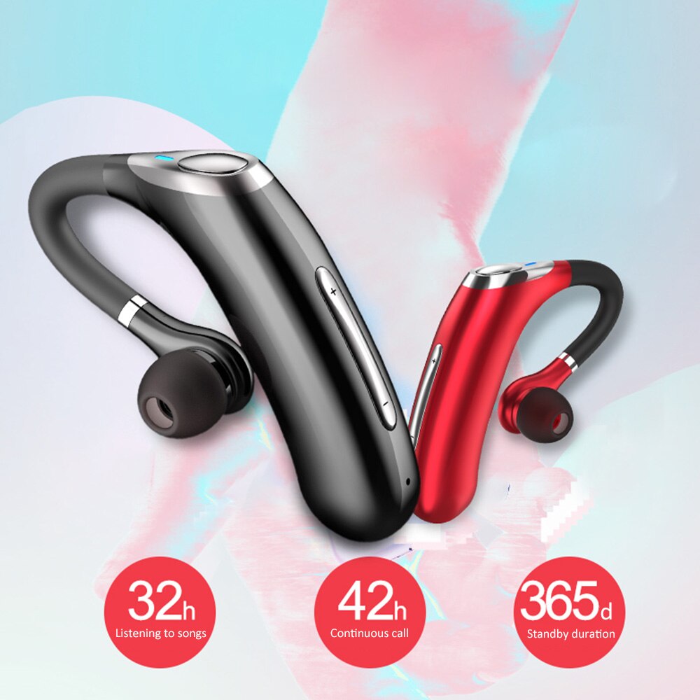 Zakelijke Draadloze Bluetooth Oortelefoon M50 Headset IPX7 Waterdichte Oordopjes Ruisonderdrukking Muziek Earpiese Met Mic Voor Driver