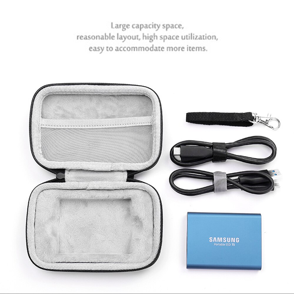 Newest EVA Carrying Storage Cover Case for Samsung T5/T3/T1 Portable 250GB 500GB 1TB 2TB SSD USB 3.0 External Solid State Drives