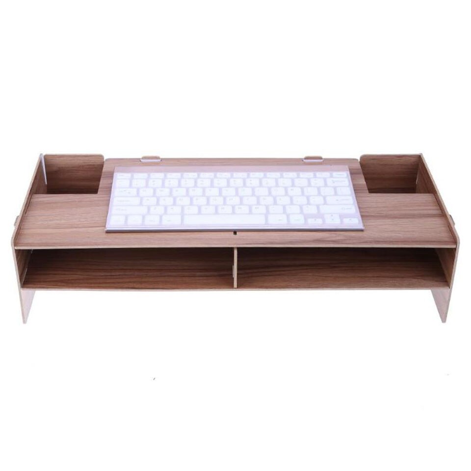 Houten Computer Monitor Organizer Escritorio Tv Pc Stand Toetsenbord Houder Bureau Organizer Thuis Bureau Opbergdoos Case