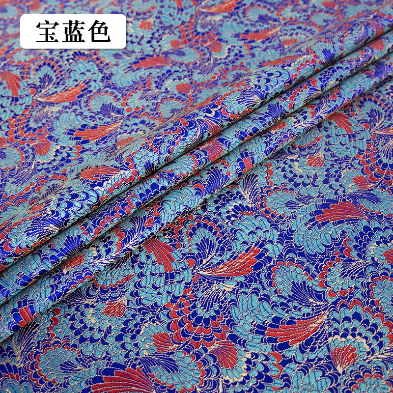 Chinese imitation silk style brocade pattern jacquard pattern fabrics cheongsam kimono diy damask sewing material