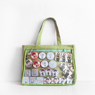 Ita Bag girls lolita Style lovely handbag kawaii clear bag Schoolbags For Teenage Girls Candy Sweet itabag Shoulder bags H252: light-green