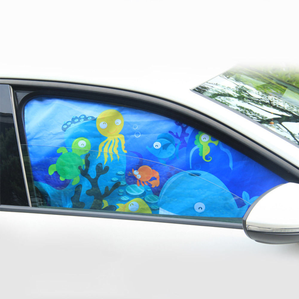 Bil tegneserie baby børn magnetisk bil cover solskærm gardin vindue solskærm beskytter universal sød